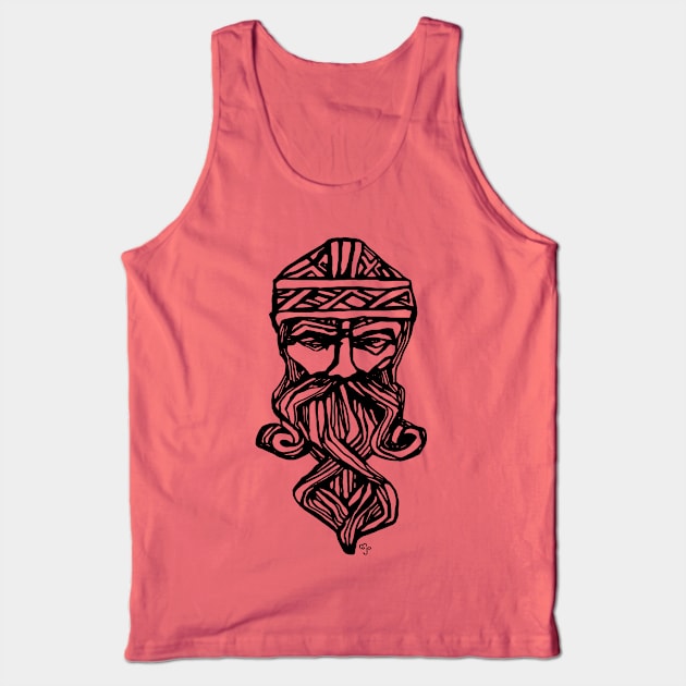 Norse Viking Valhalla Theme (Black) Tank Top by Art By Mojo